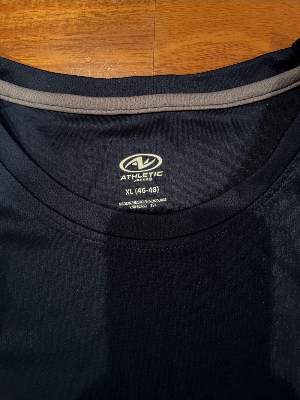 Avia Men's Short Sleeve Performance Tee - Navy Blue - Picture 2 of 4